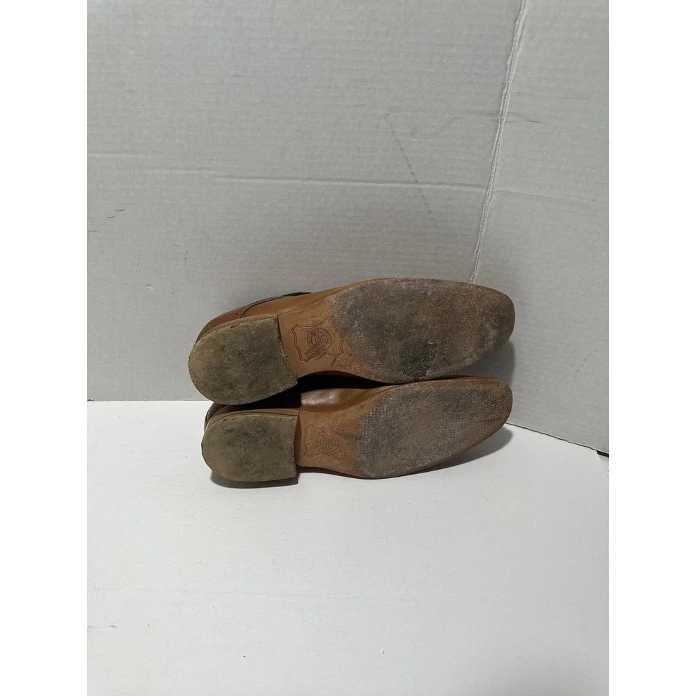 Christian Gallery Gentleman Brown Genuine Leather Shoes Sz 27 US Men 8.5-9